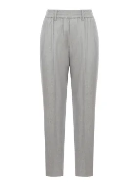 straight leg wool trousers