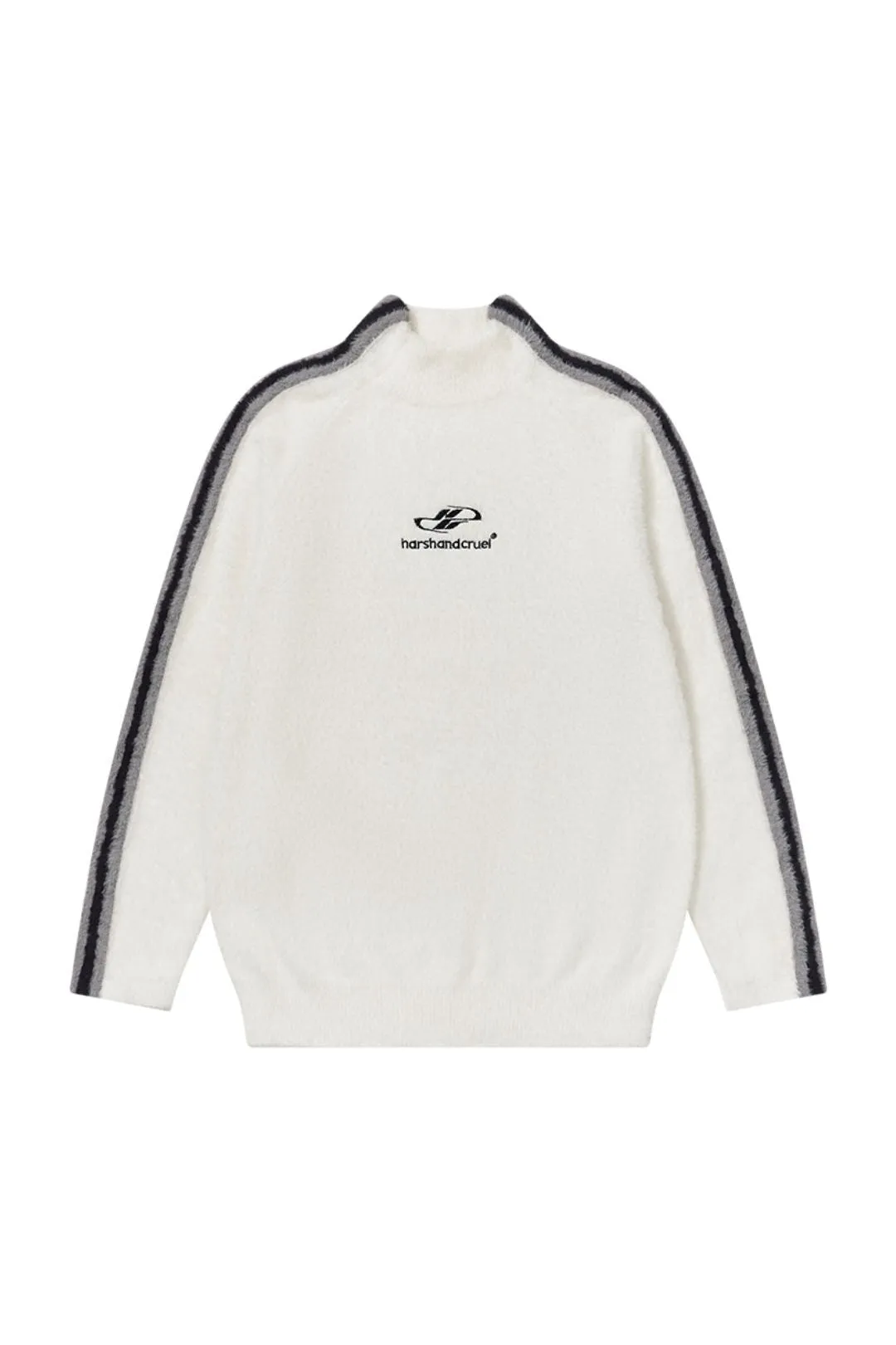 Striped Mohair Logo Sweater