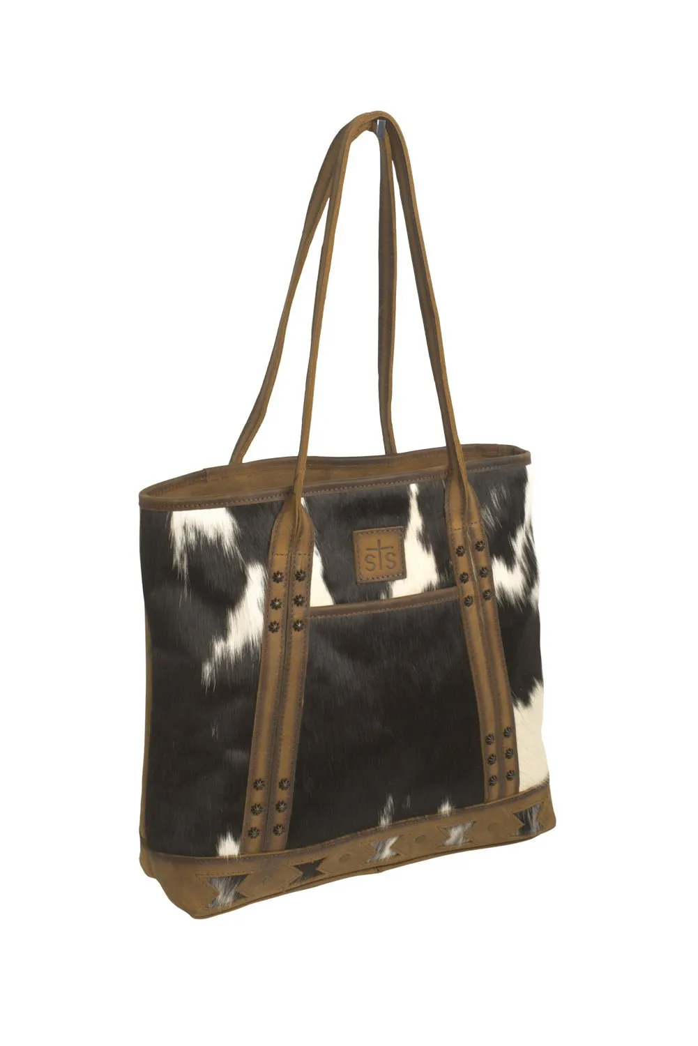 STS Ranchwear Womens Roswell Tan Cowhide Shoulder Tote Bag