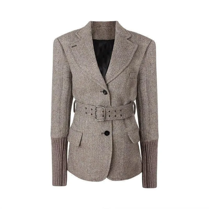 Sweater Sleeved Women's Winter Blazer