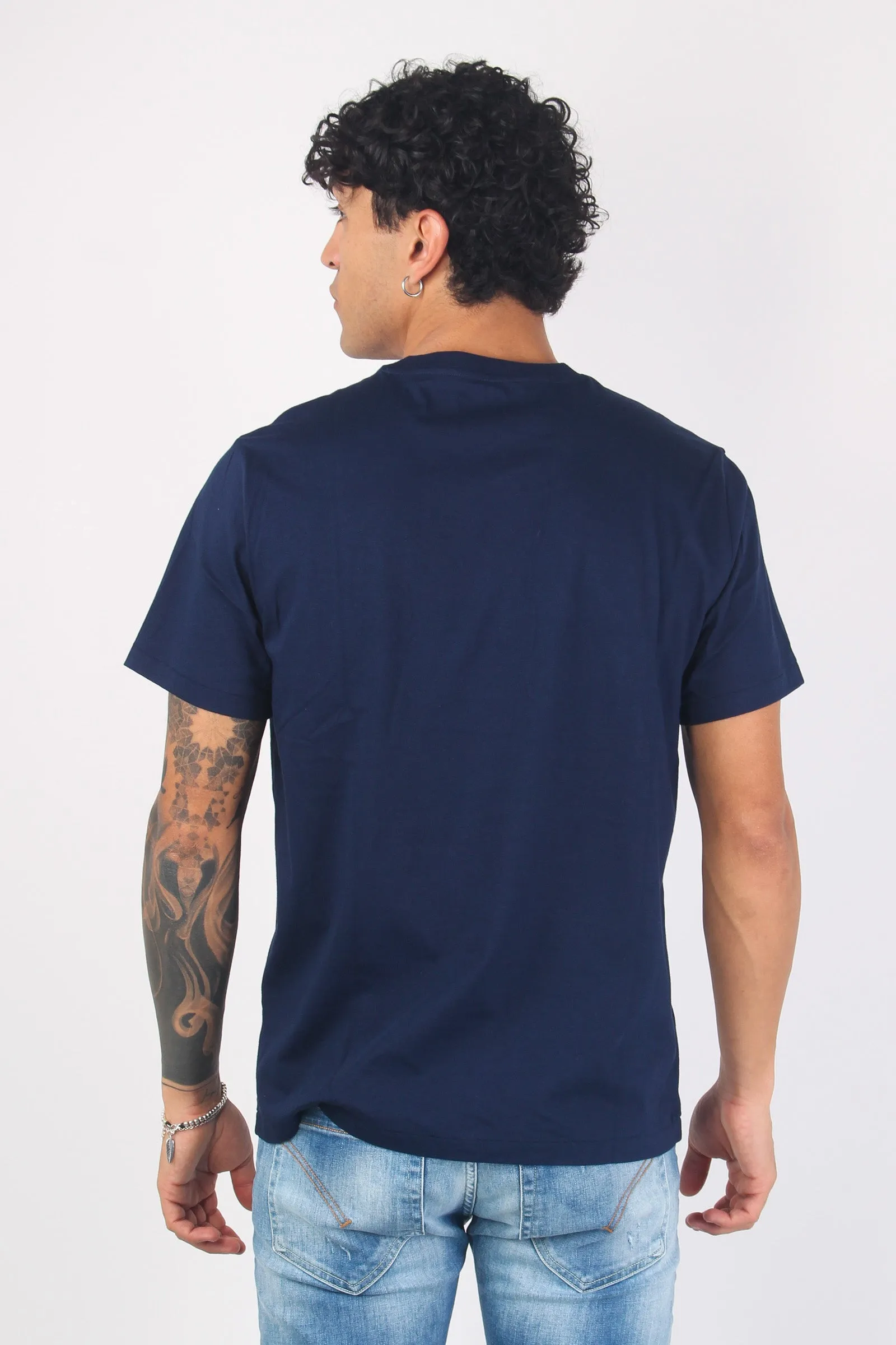 T-shirt Underwear Scritta Navy