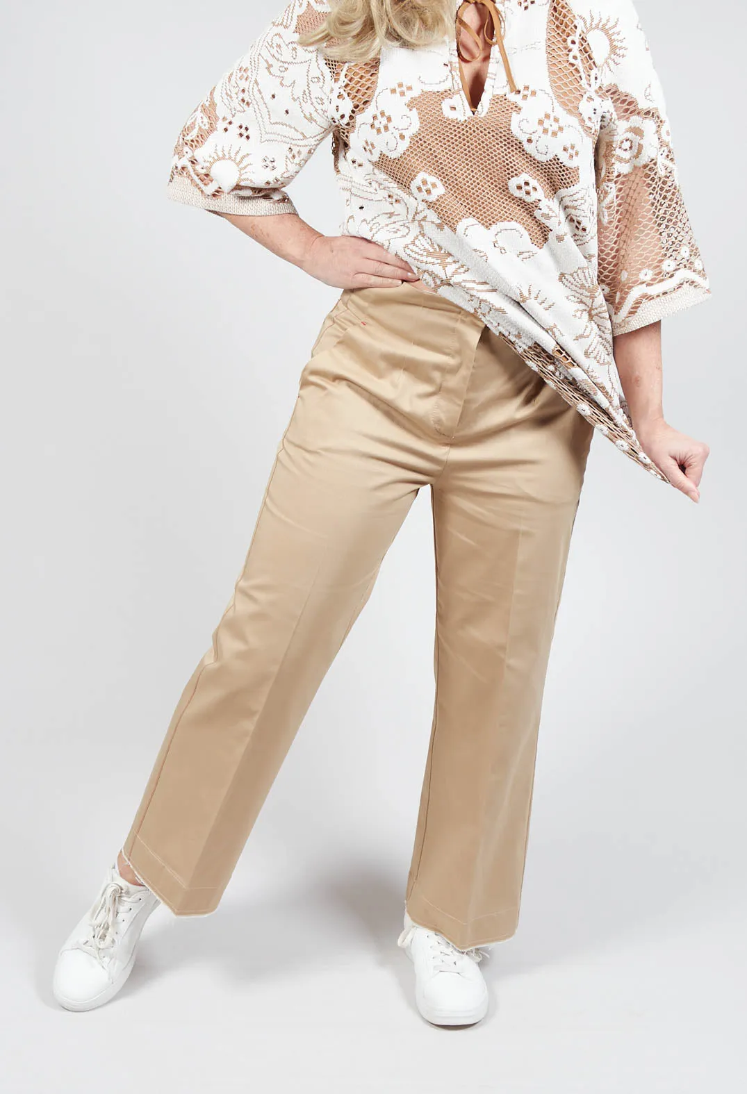 Tailored Trousers in Sand