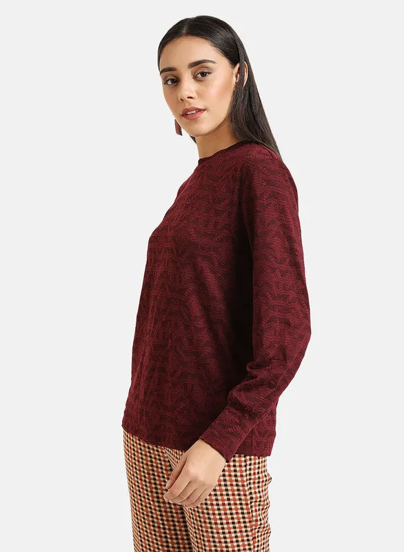 Textured Puff Sleeve Pullover