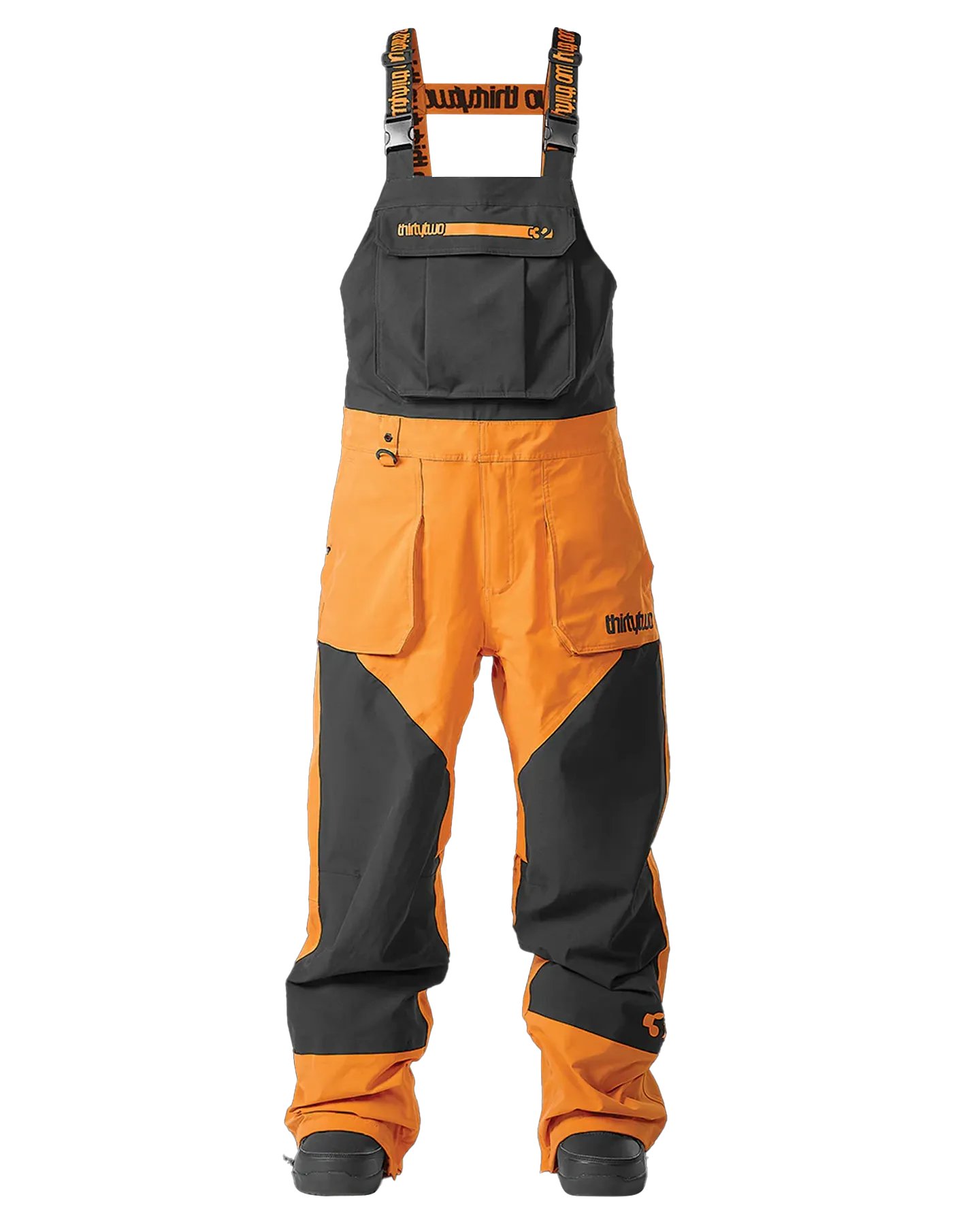 Thirtytwo Basement Bib - Black/Orange