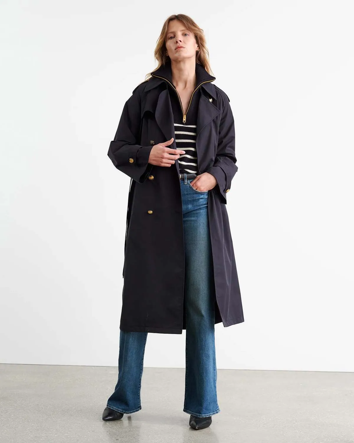 Toussaint Trench Coat - Dark Navy