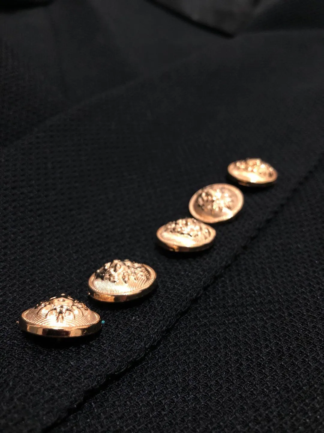 Trendy Gold Buttons Blazer For Women