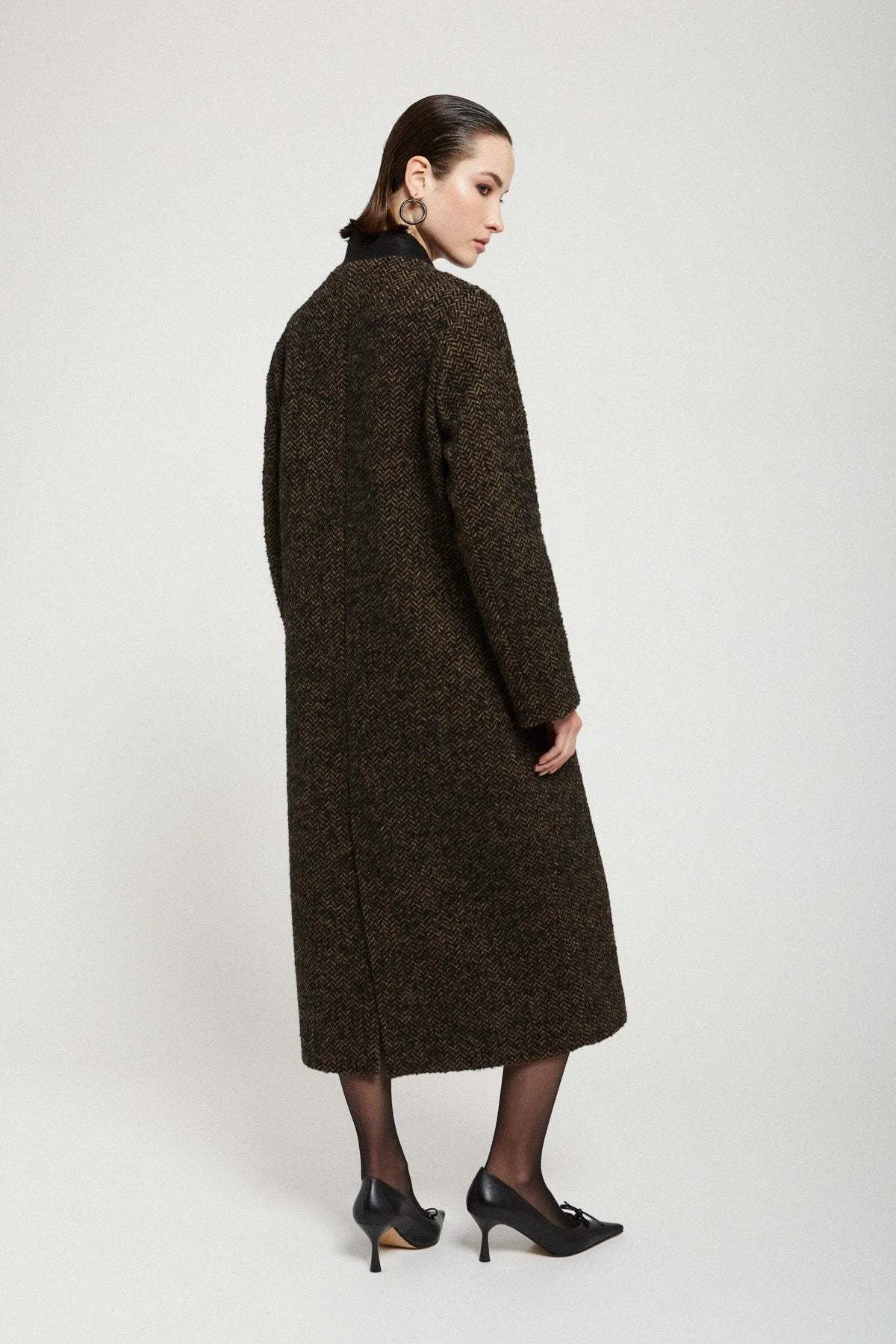 Tweed Double-Breasted Coat