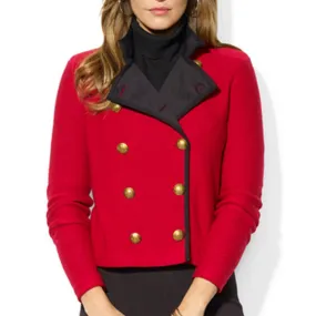 Twisted Kylie Bunbury Red Peacoat