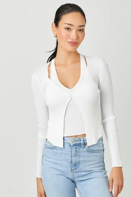 Twofer Cami Cardigan