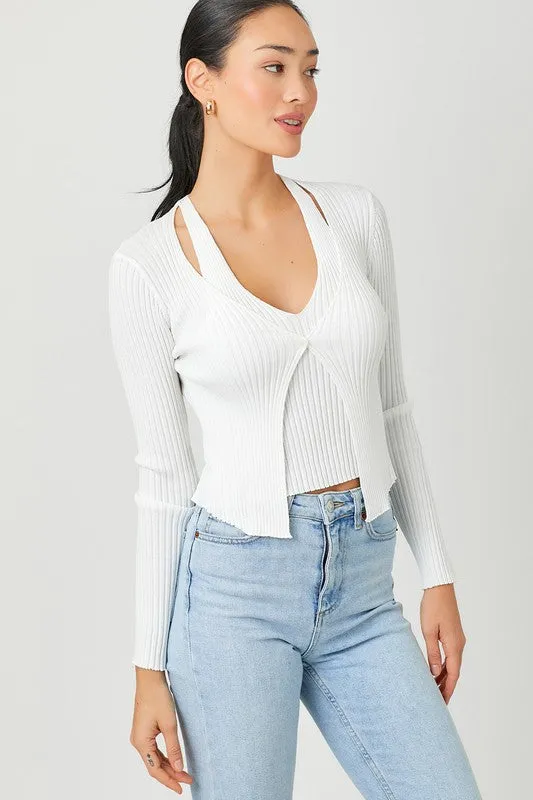 Twofer Cami Cardigan