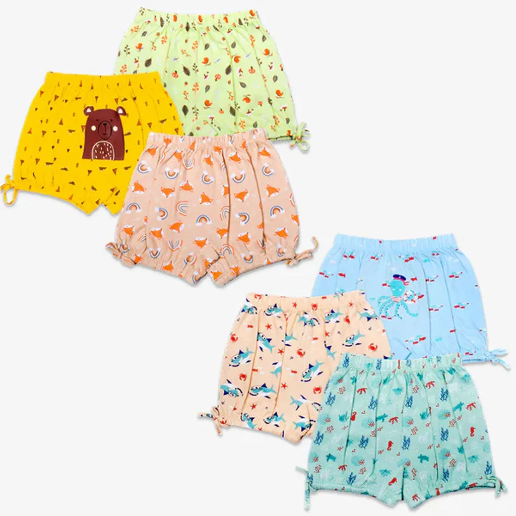 Unisex Toddler Bloomer -6 Pack (Woody Goody - Sea-saw)