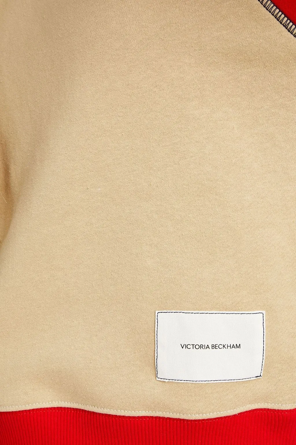 Victoria Beckham  |Crew Neck Street Style U-Neck Bi-color Long Sleeves Cotton