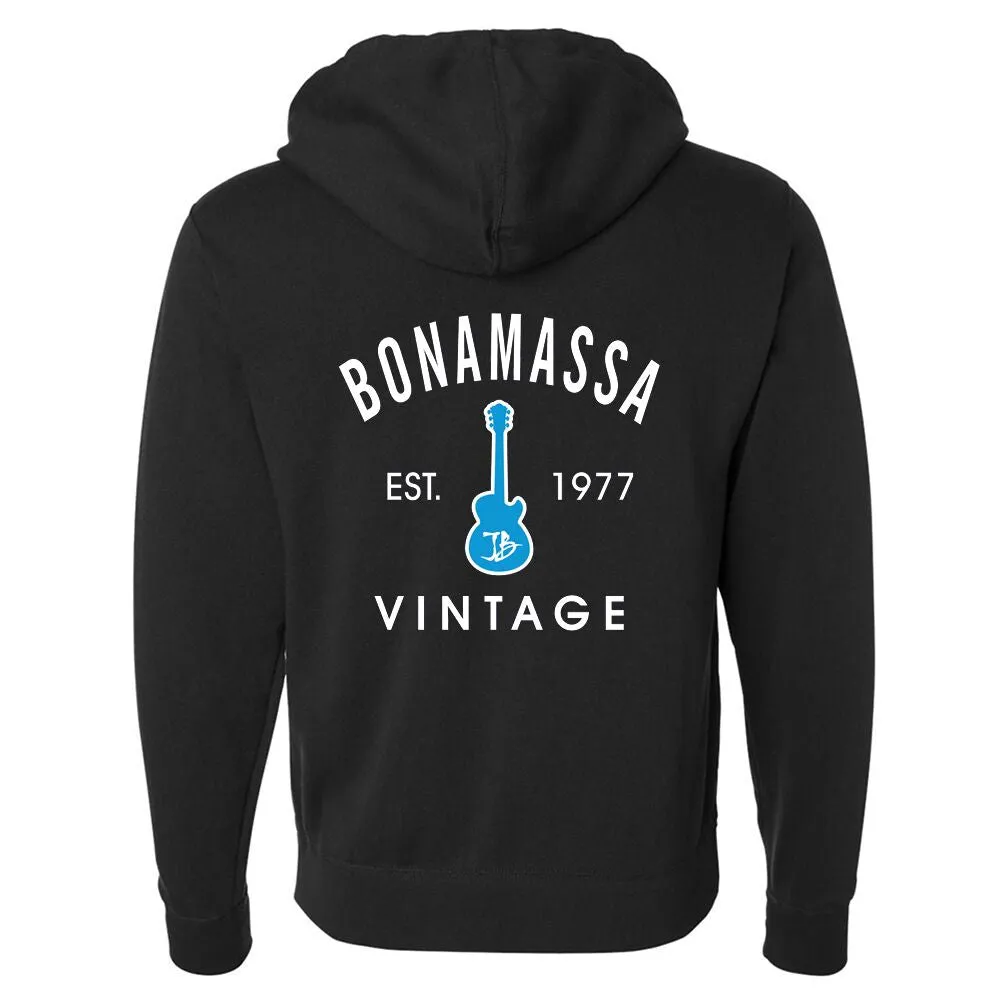 Vintage Guitar Zip-Up Hoodie (Unisex)