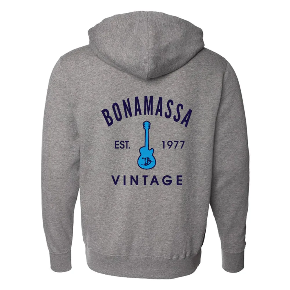 Vintage Guitar Zip-Up Hoodie (Unisex)