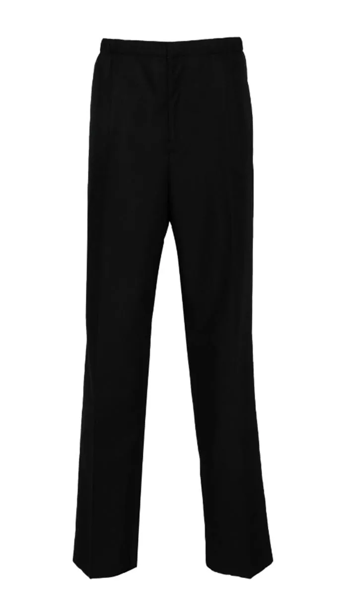 VIRGIN-WOOL TAPERED TROUSERS