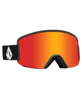 Volcom Garden Matte Black Goggles - Red Chrome