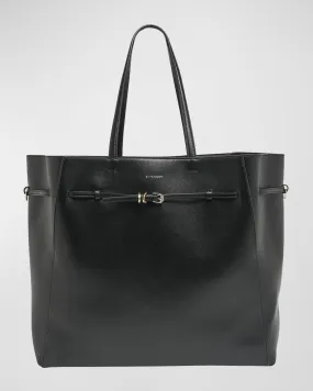 Voyou Large North-South Tote Bag in Tumbled Leather