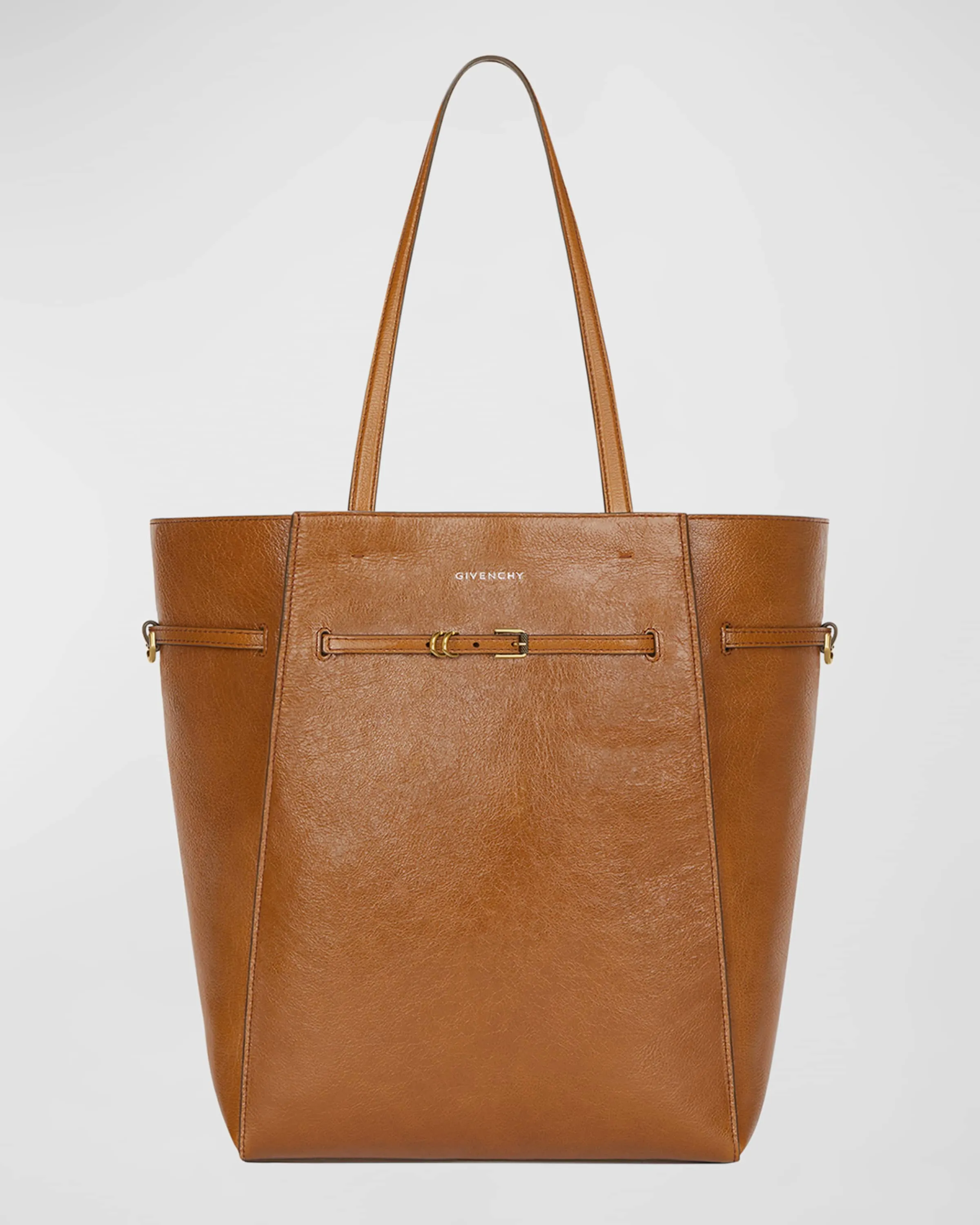 Voyou Medium North-South Tote Bag in Tumbled Leather