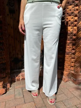 White Wide Leg Trousers