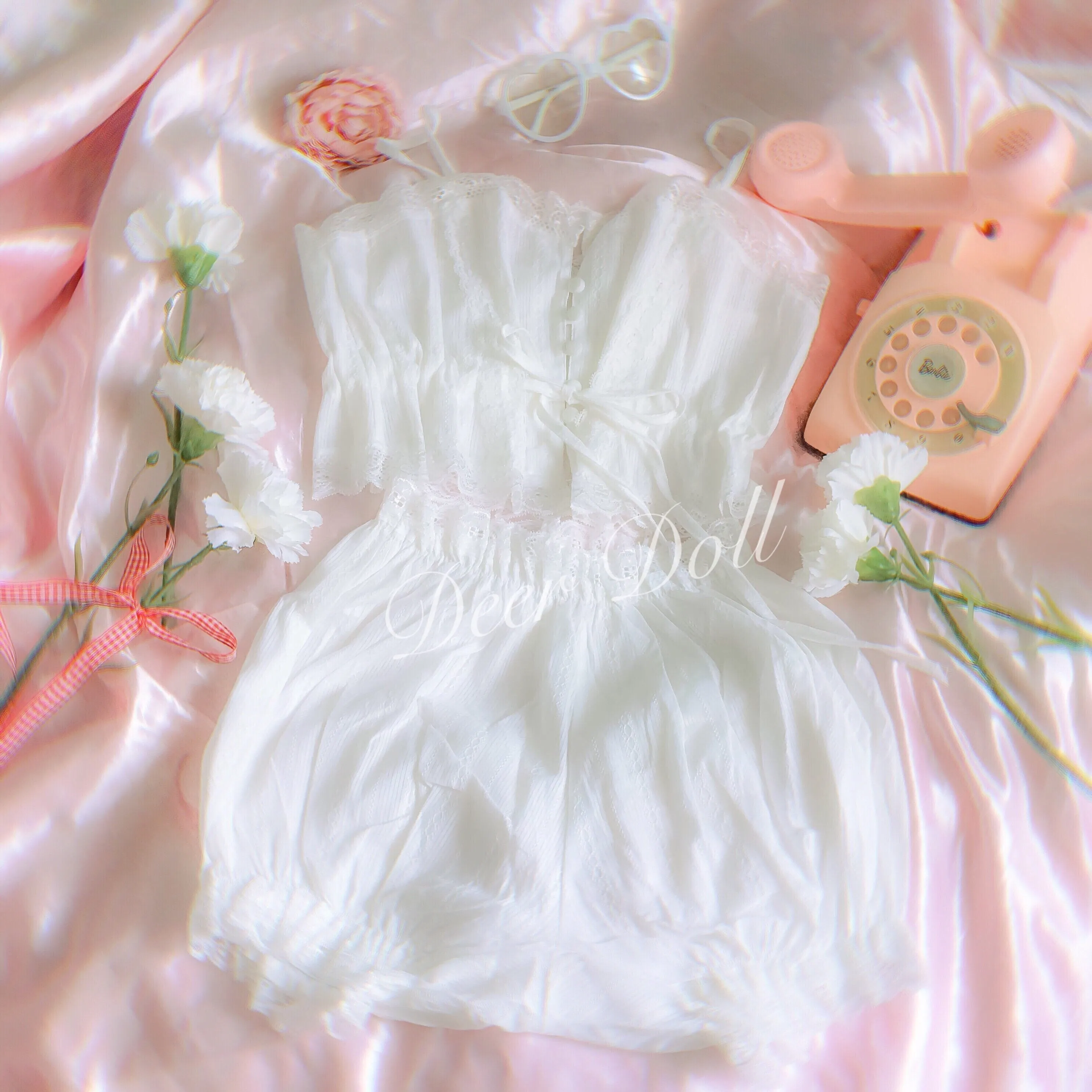 WhiteLily Cotton 2-piece Lolita Nymphet PJ Set