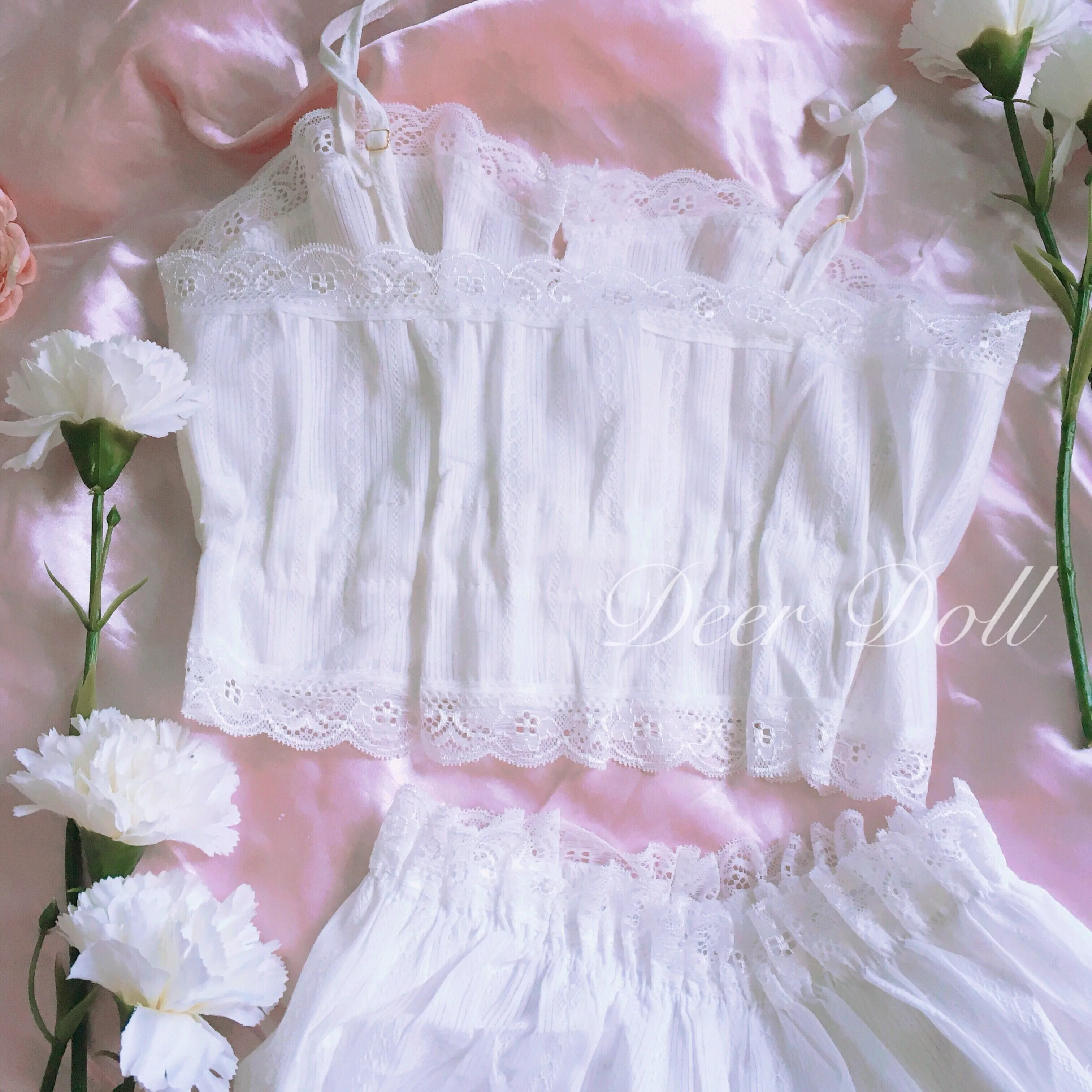 WhiteLily Cotton 2-piece Lolita Nymphet PJ Set