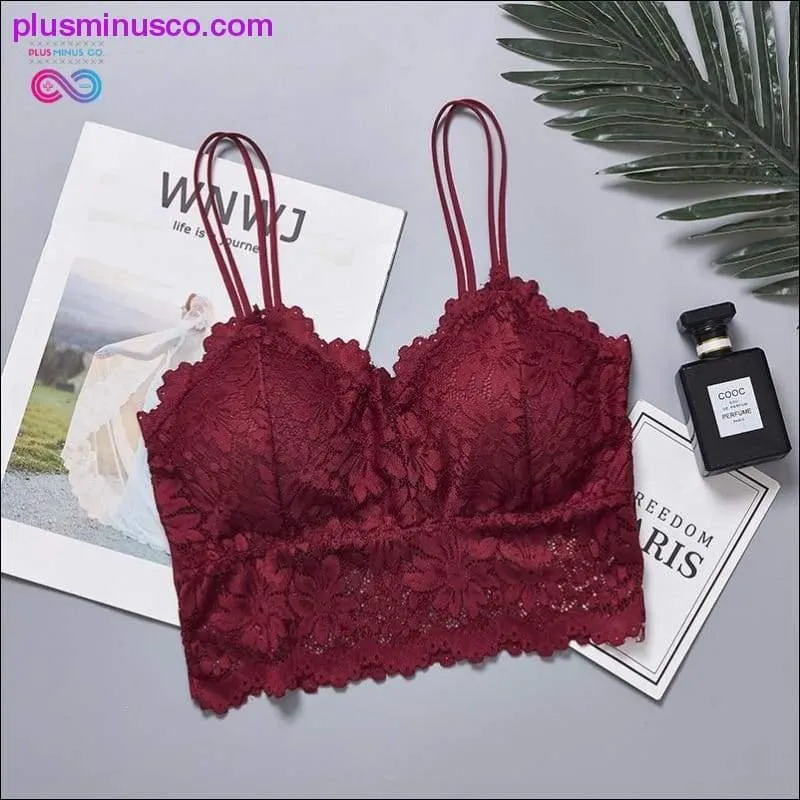 Wireless Lace Push Up Bra Top Women Plus Size Bralette