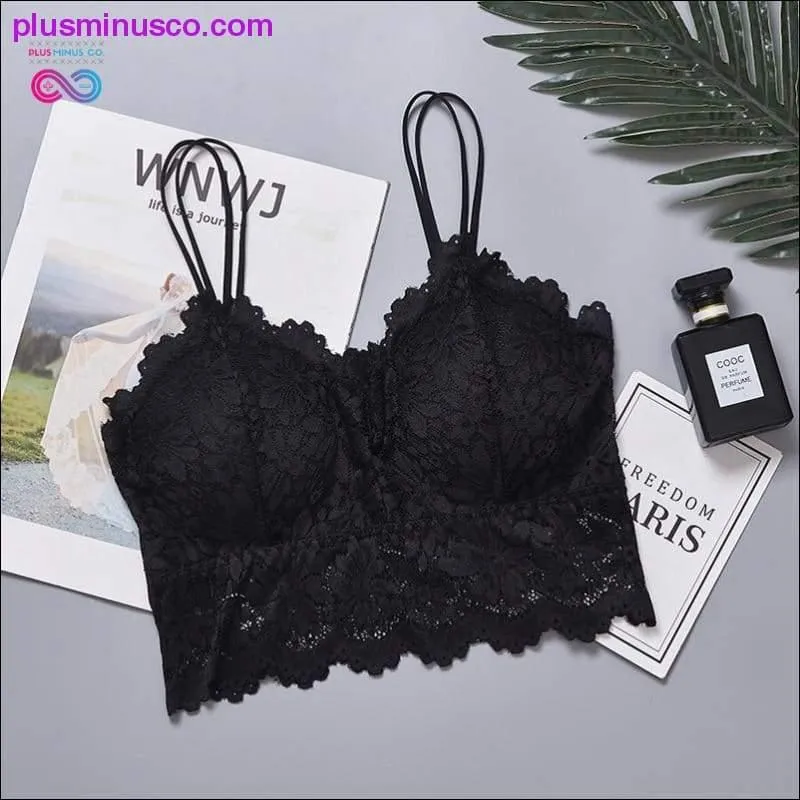 Wireless Lace Push Up Bra Top Women Plus Size Bralette