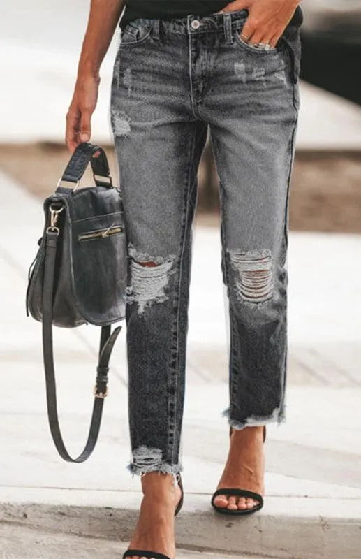 Women Ripped Jeans Pants