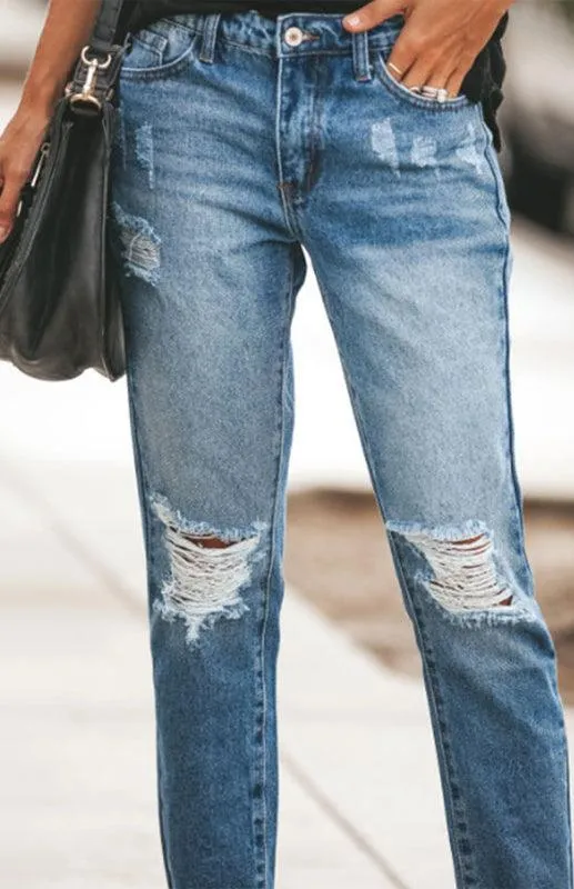 Women Ripped Jeans Pants