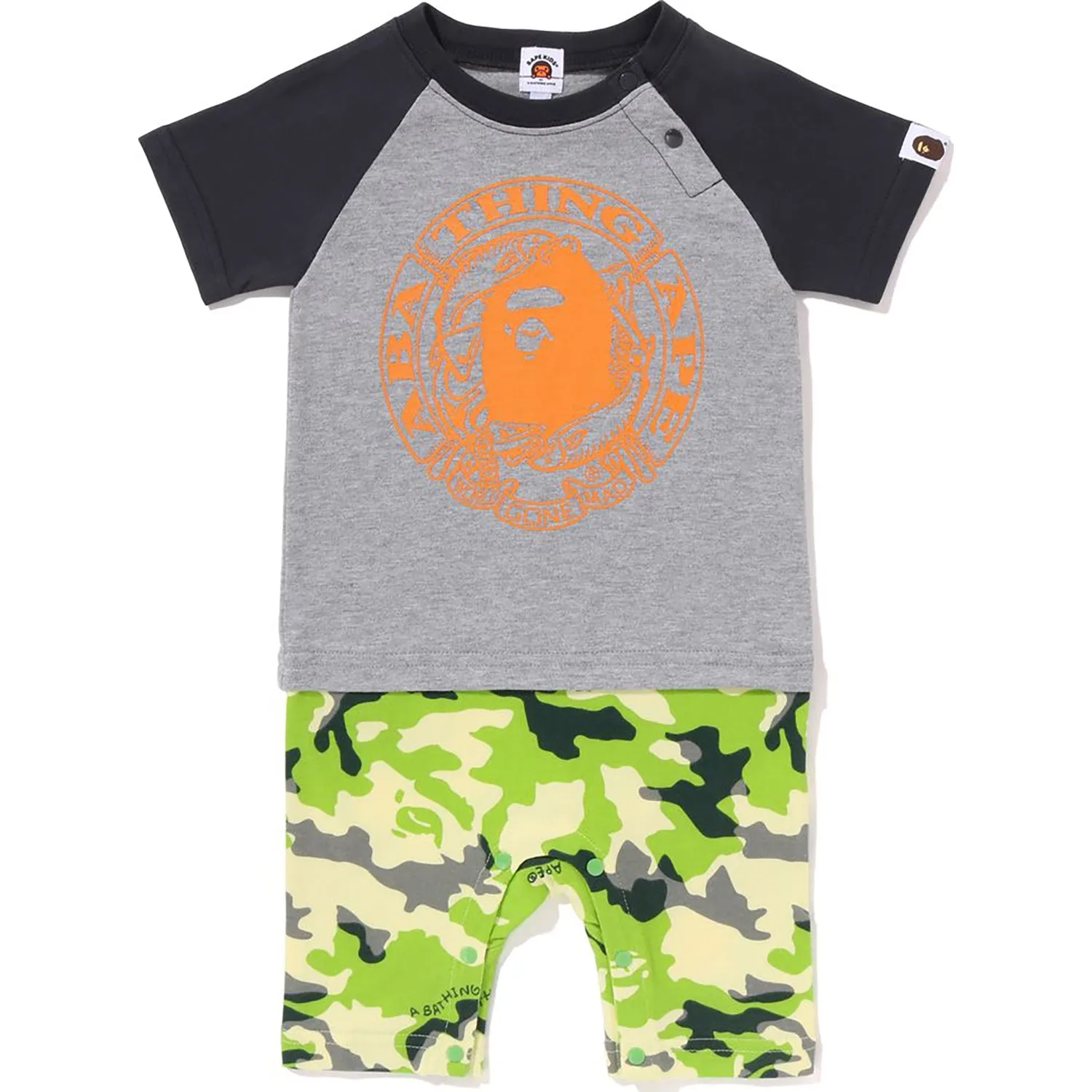 WOODLAND CAMO FISHING ROMPERS KIDS