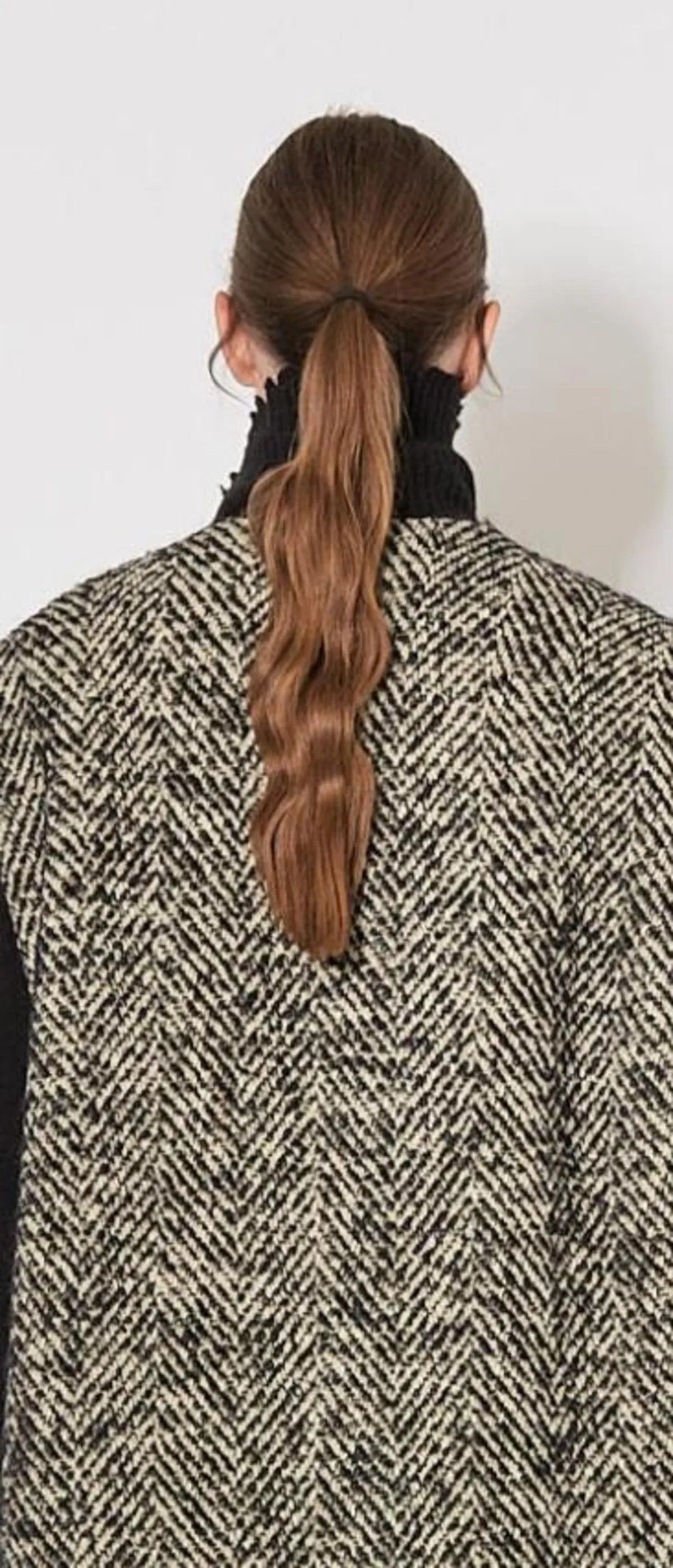 Wool Cardigan Coat - Black/White