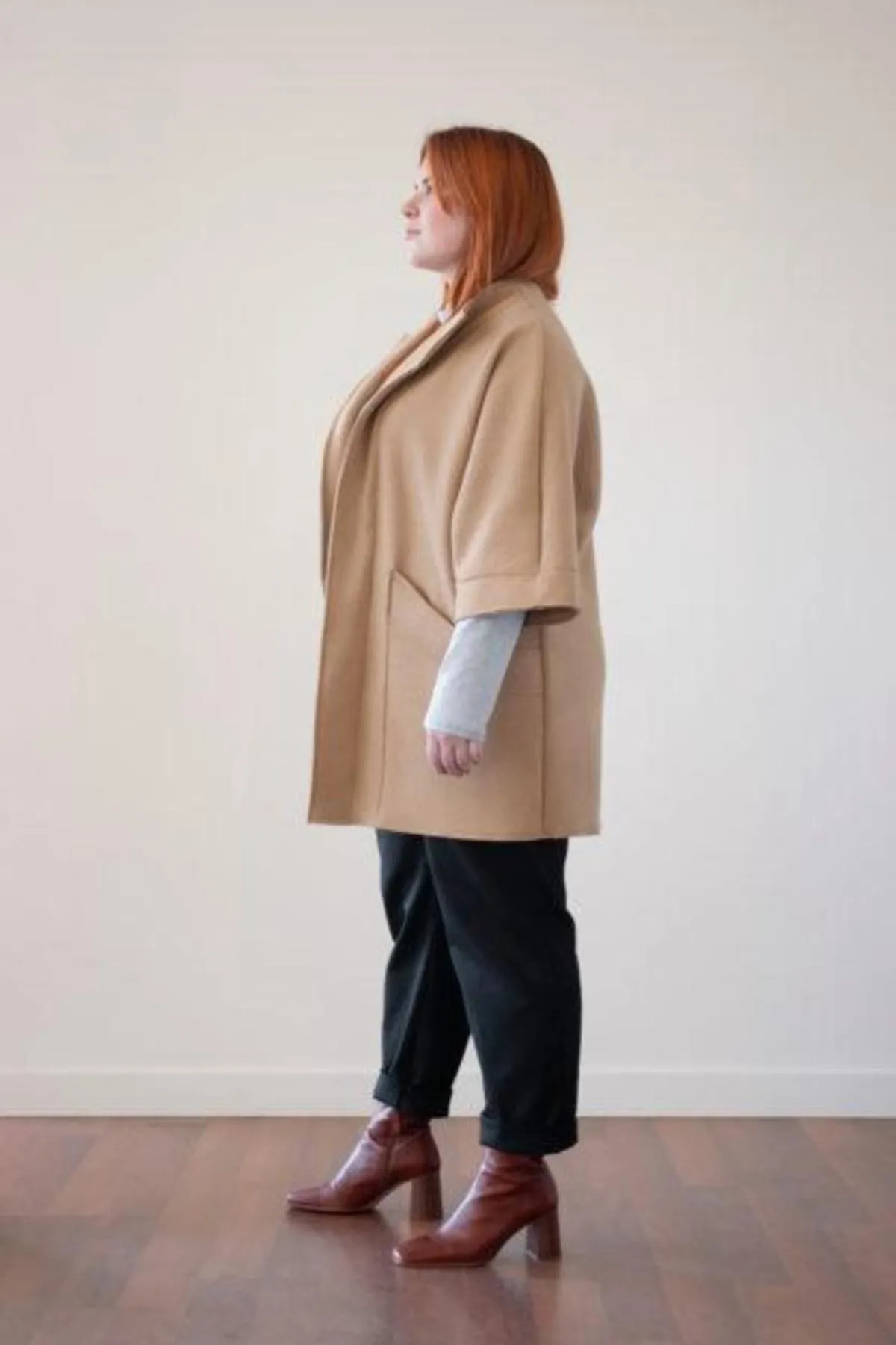 Wool Deep Pocket Coat - Camel