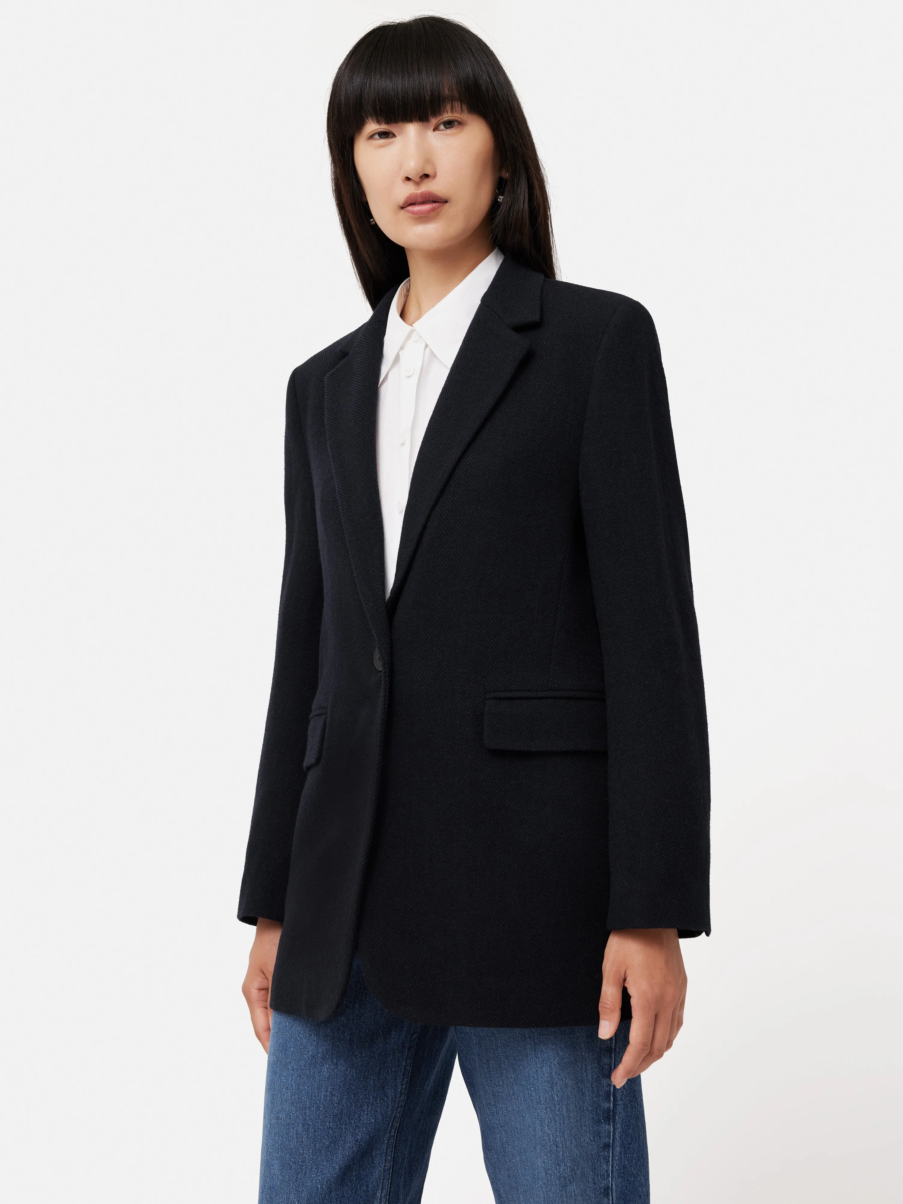 Wool Langford Blazer | Navy