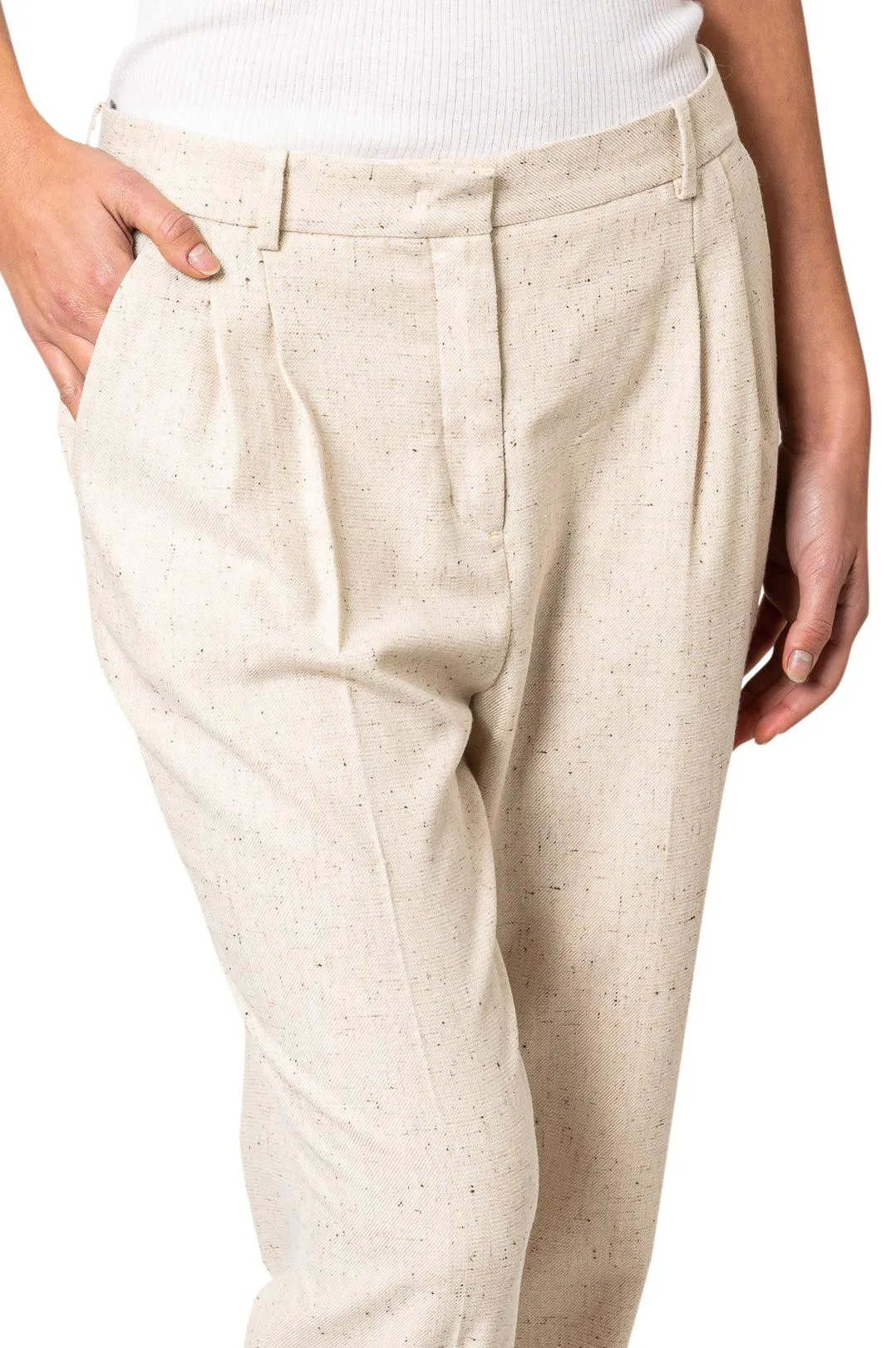 Wool over-fit trousers