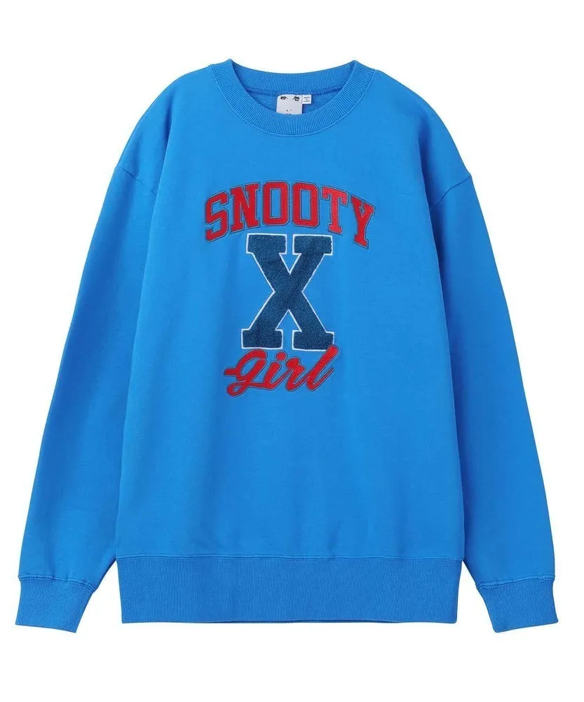 X-girl  |Crew Neck Unisex Street Style Long Sleeves Plain Cotton Logo