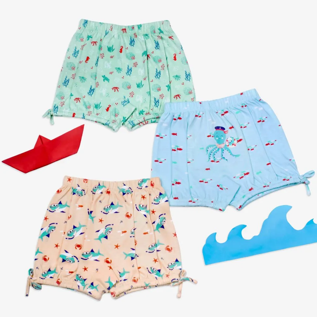 Young Girl Bloomer-6 Pack (Sea-saw - Rainy Poppins)