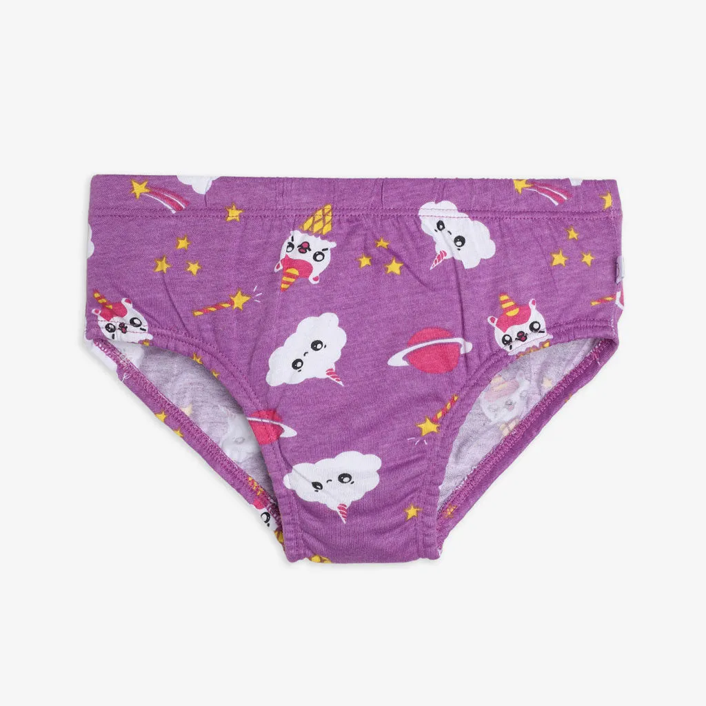 Young Girl Briefs -3 Pack (Unicorn Dreams)