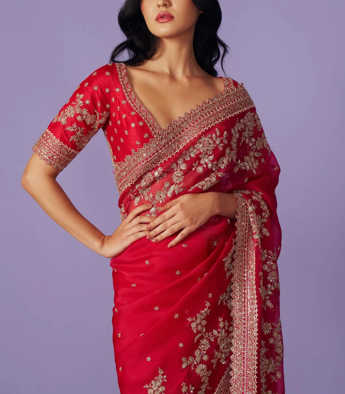 ZARDOZI SAREE SET