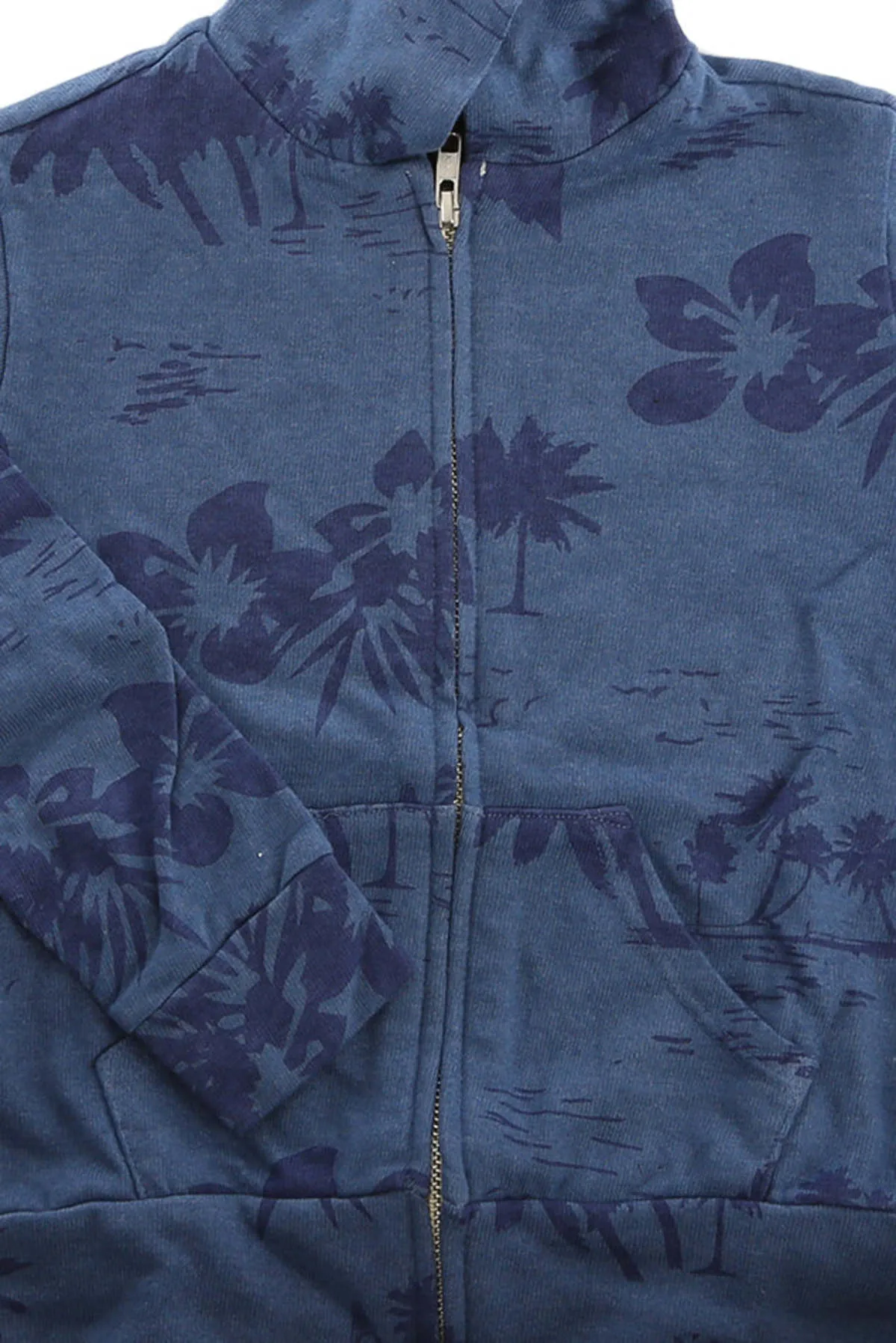 Zip Hoody - Hawaiian Print/Blue