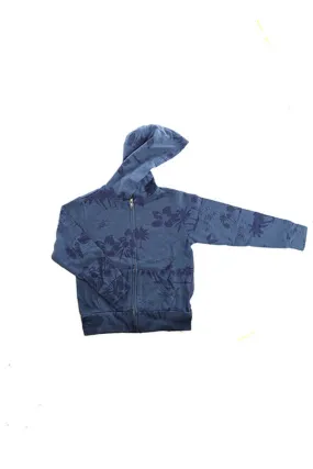 Zip Hoody - Hawaiian Print/Blue